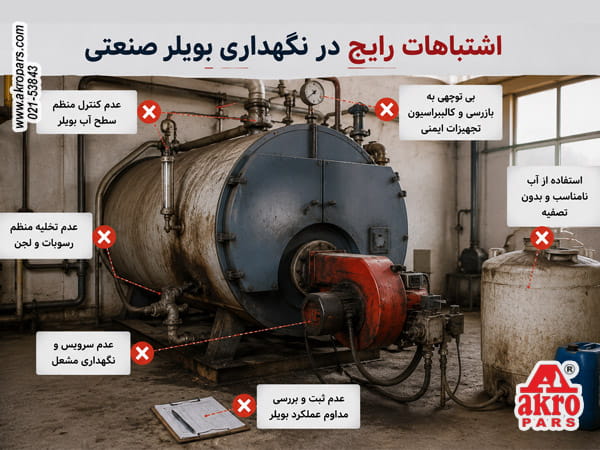 ۱۰ اشتباه رایج در نگهداری بویلر صنعتی 1 اشتباه رایج در نگهداری بویلر صنعتی